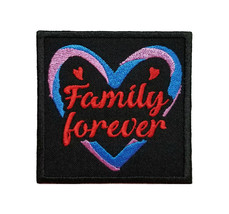 Funny Cute Friends And Family Quotes Family Forever Embroidered Iron On Patch Ch - £4.67 GBP