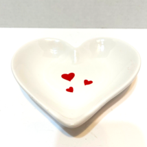 Hallmark Ceramic Valentines Day Heart Shaped Candy Trinket Dish 6 x 6 inch - £11.65 GBP