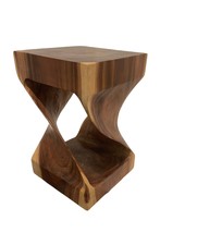 Wood Twist Accent Stool - £138.40 GBP