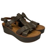 Kork Ease Sandals Womens Size 7 Leather Platform Wedge Shoes Comfort Bea... - €32,21 EUR