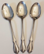Oneida Craft Deluxe Chateau Serving Spoon LOT of 2 Stainless Steel 1960&#39;... - £23.15 GBP