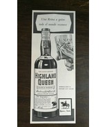 Vintage 1965 Highland Queen Scotch Whiskey Spanish Espanol Original Ad -... - £7.46 GBP