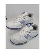 New Balance Womens Tennis 806 Sneaker Size 7.5 D White Lavender Lace Up ... - $75.53 CAD