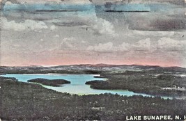 Birds Eye View Of Lake Sunapee New HAMPSHIRE~1936 Swallow Postcard - £4.88 GBP