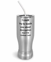 PixiDoodle Cryptography Decryption Hacker Insulated Coffee Mug Tumbler with Spil - £26.32 GBP+