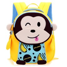 3D Monkey Kids Backpack Cute Anti Lost Schoolbags 2 Sizes Cute Boys Girls Gift M - £24.66 GBP