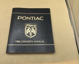 Original 1986 Pontiac Fiero Owner’s Manual OEM GM OEM - $15.83