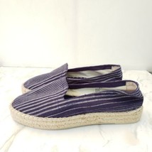 Gap Size 9 Blue Striped Low Wedge Espadrille Shoes Loafers - $9.90