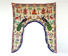 Vintage Welcome Gate Toran Door Valance Window Décor Tapestry Wall Hanging DV48 - £50.61 GBP