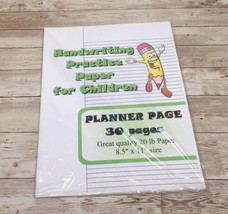 Planner Page - Handwriting Practice Paper For Children - 30 Sheets - £5.65 GBP