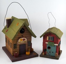 2 Bird Houses Pleasant Farms and Welcome Wooden Indoor/Outdoor Decoration - £23.94 GBP