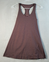 Lululemon Tank Top Womens Size 6 White Brown Striped Knit Sleeveless Rou... - £12.94 GBP