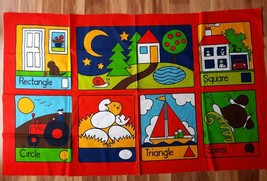 Vintage MCM 1977 Finlandia C.L.OT.H. Fabric Panel Primary Colors Design ... - £26.73 GBP