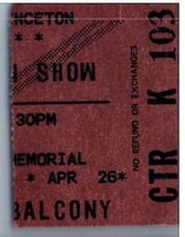 The Johnny Cash Show Ticket Stub Avril 26 1986 Trenton Neuf Jersey - £40.21 GBP