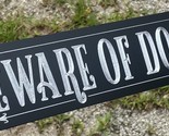 Engraved Beware Of Dogs Diamond Etched Aluminum Metal 12x3 Dog Warning Sign - $17.95