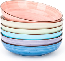 Ceramic Pasta Bowls - Large Salad Bowls Porcelain Serving Bowl Set 26 Ounce - 8 - £34.60 GBP