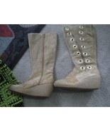 Women&#39;s Michael Kors Tan Beige Lace Up w/ zip Boots Leather  6 M   Small... - $62.35 CAD