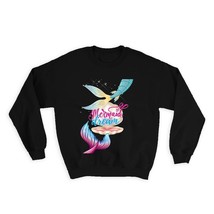 Mermaid Dream : Gift Sweatshirt Coffee Tails Pearl Girls Funny - £26.33 GBP