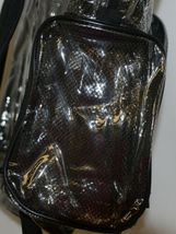 Unbranded Item Clear Netted Backpack Black Trim  Large Five Pockets image 3