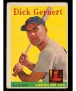 Vintage 1958 Topps Baseball Trading Card #38 Dick Gernert Boston Red Sox YL - $9.89