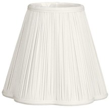 Royal Designs Bottom Scallop Gather Pleat Basic Lamp Shade, White, 10 x 20 x 15. - £108.65 GBP
