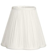Royal Designs Bottom Scallop Gather Pleat Basic Lamp Shade, White, 10 x ... - £106.46 GBP