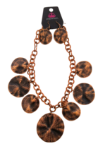 New with Tags Paparazzi Copper Necklace &amp; Earrings Barely Scratched The Surface - £5.93 GBP