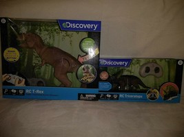 Discovery Remote Control RC T-Rex and RC Triceratops With Lifelike Skin/Sounds - £126.23 GBP