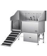 VEVOR 61 Inch Stainless Steel Dog Washing Station, Pet Grooming Tub (Lef... - $2,182.20 CAD