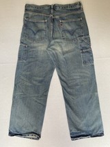 Levis Carpenter Jeans Mens 36x29.5 Blue Denim Loose Straight Baggy Tag 3... - $29.57