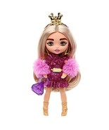 Barbie Extra Minis Doll #8 (5.5 in) Wearing Shimmery Dress &amp; Furry Shrug... - £7.00 GBP