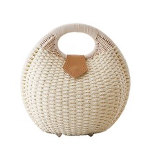 Fashion Summer Shell Straw Handbags Personality Cute Rattan Bag Small Straw Wove - £32.27 GBP