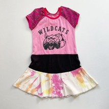 CourtneyCourtney Dress Girls 6/7 Wildcats Twirly Pink Tie Dye Handmade Upcycled - £20.28 GBP
