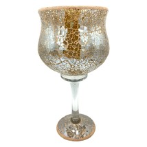 Crackle Glass Mosaic Candle Holder 12&quot; - £23.34 GBP