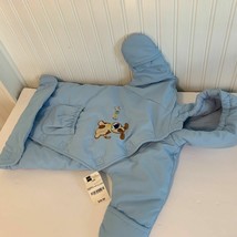 New Okie Dokie Blue Infant Sz 3 6 months Dog Puppy 1 pc snowsuit Winter  - $13.86