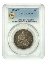 1875-CC 50C PCGS XF40 - £720.83 GBP