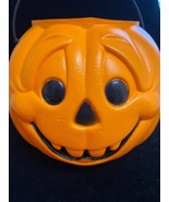 Vtg Halloween Blow Mold Jack O lantern Pumpkin Bucket General Foam Plast... - $222.39 MXN