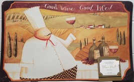 Anti-Fatigue Bendable Rubber Floor Mat (18&quot;x30&quot;) Fat Chef,Good Wine,Good Life,Al - £11.95 GBP