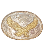 Montana Silversmith Western Belt Buckle Silver Jewelers Bronze Eagle - $49.99