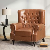 Classic Light Brown PU Leather Push Back Recliner - $426.99