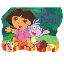 Dora the Explorer Its A Party Birthday Invitations 8 Invites Per Package New - £3.70 GBP