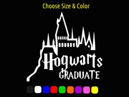 Hogwarts Graduate Harry Potter Vinyl Window Decal Sticker Choose Size Color - £2.24 GBP+