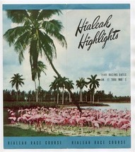 Hialeah Race Course Highlights Racing Dates Brochure 1949 Florida Flamingos - £14.12 GBP