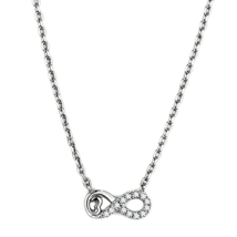 Rhodium Brass AAA CZ Necklace - Clear Rhodium-Plated CZ Pendant Jewelry - €22,10 EUR