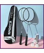 2pcs 777 Badminton Racket Set with Carry Bag – Iron Alloy, Outdoor Sport... - $368.05 MXN