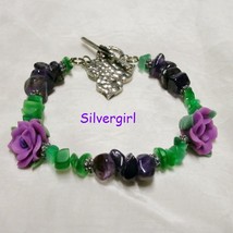 Amethyst cat eye green purple rose boutique bracelet  2 thumb200