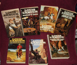 vintage paperback books western {louis la&#39;mour} - £19.88 GBP