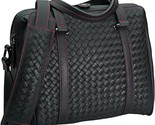 Hand Woven Black Leather Camera Bag Calibre Rs W/Red Interior &amp; Highligh... - £795.11 GBP