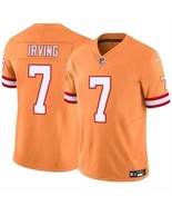 Bucky Irving #7 Bucs Men&#39;s Throw Back Orange Alternative Replica Jersey - $82.27 CAD