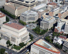 Aerial view of National Archives and Navy Memorial in Washington DC Photo Print - £7.04 GBP+